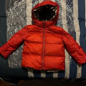 Kids Burberry Puffer (Red)